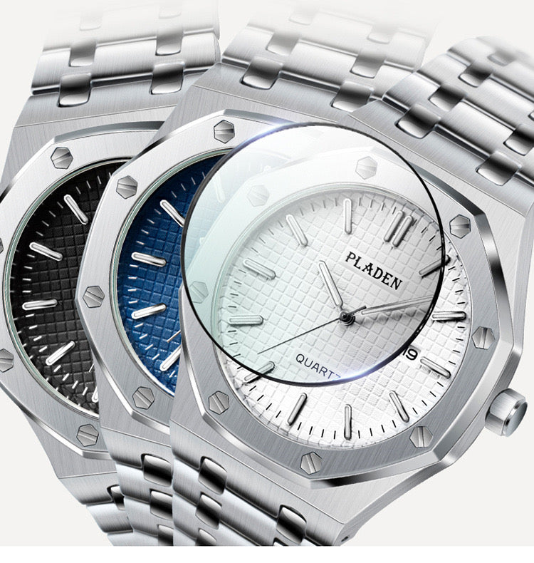 Edelstahl Achteck Armbanduhr Nr. 361