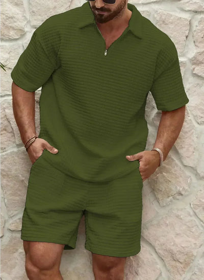 Leopold  Kurzarm-Polo mit Shorts Set