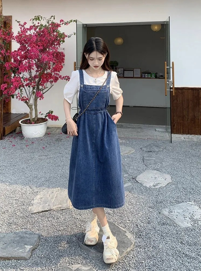 Solene | Elegantes und Stilvolles Denim-Maxikleid