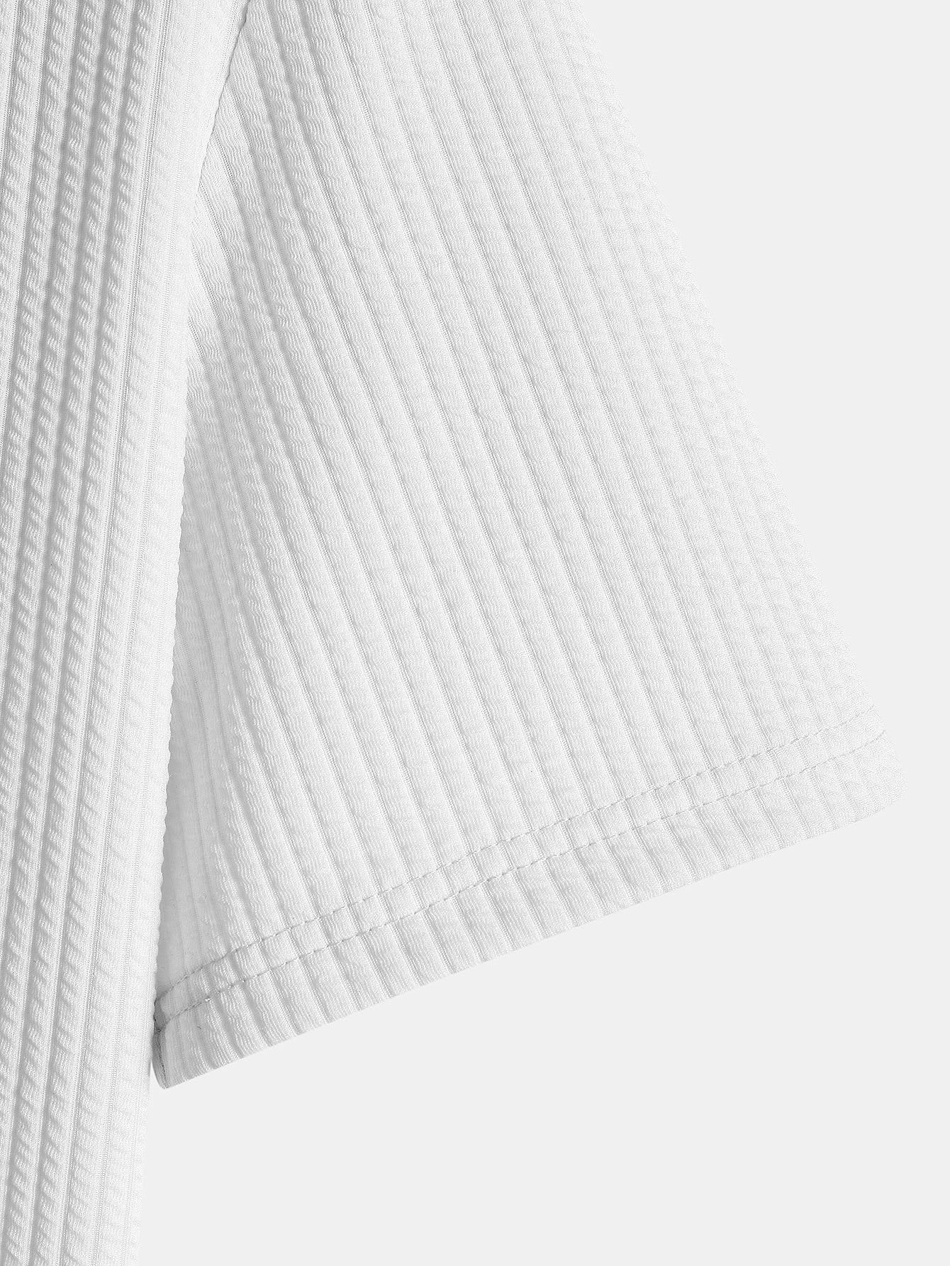 Fit T-Shirt mit geripptem Bogensaum