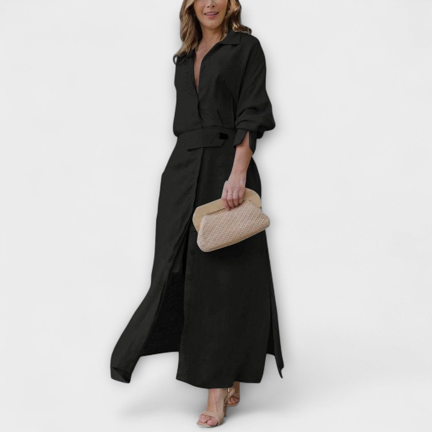 Jeanette - V-Neck Maxi Dress