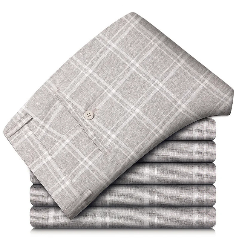 Dominic | Herren Kariert Hose | Stretch