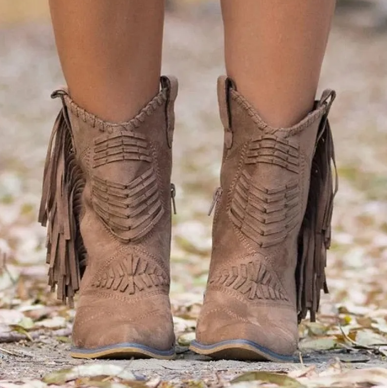 Leonie - Western Cowgirl Stiefel mit Fransen