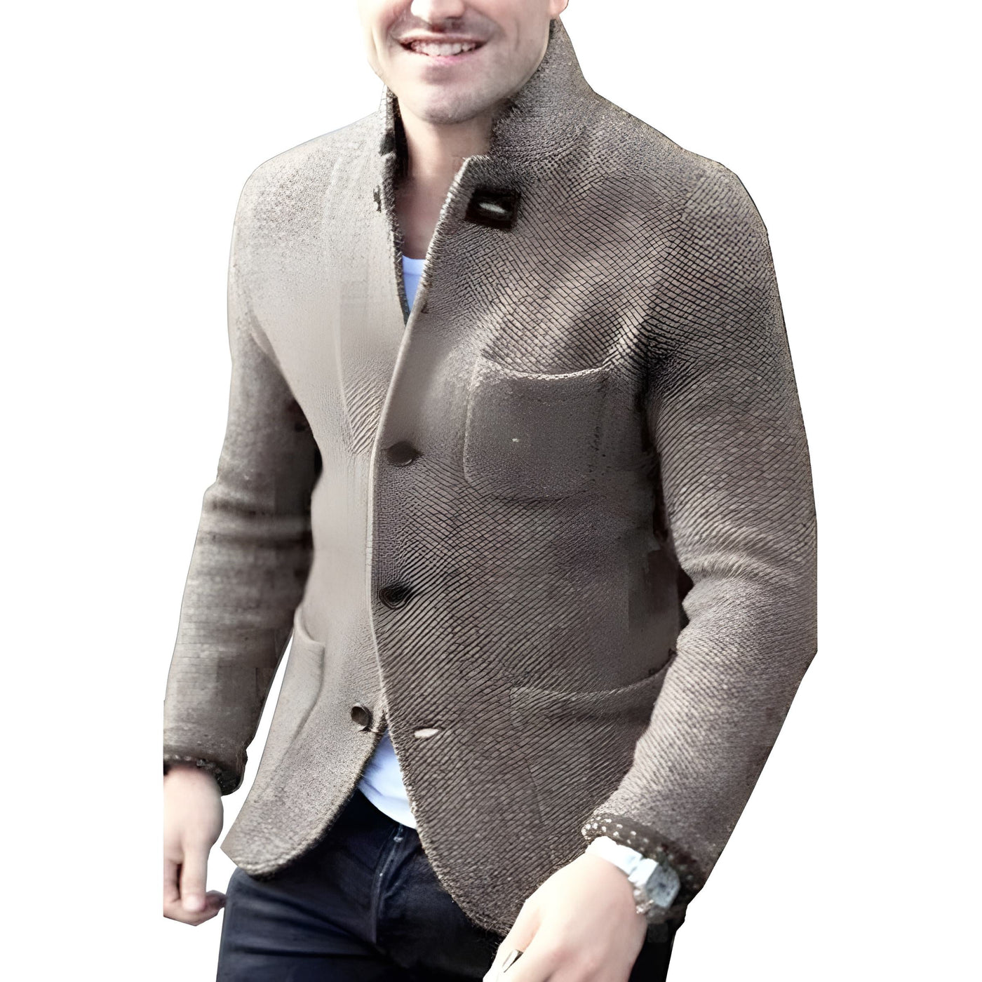 Herren Stehkragen Einreihiger Blazer