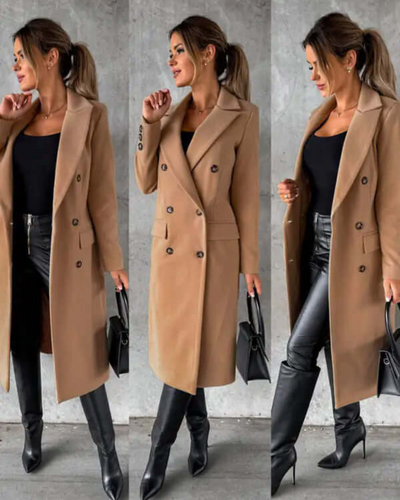 Shayla | Damen Lange Trenchcoat | Warme Jacke