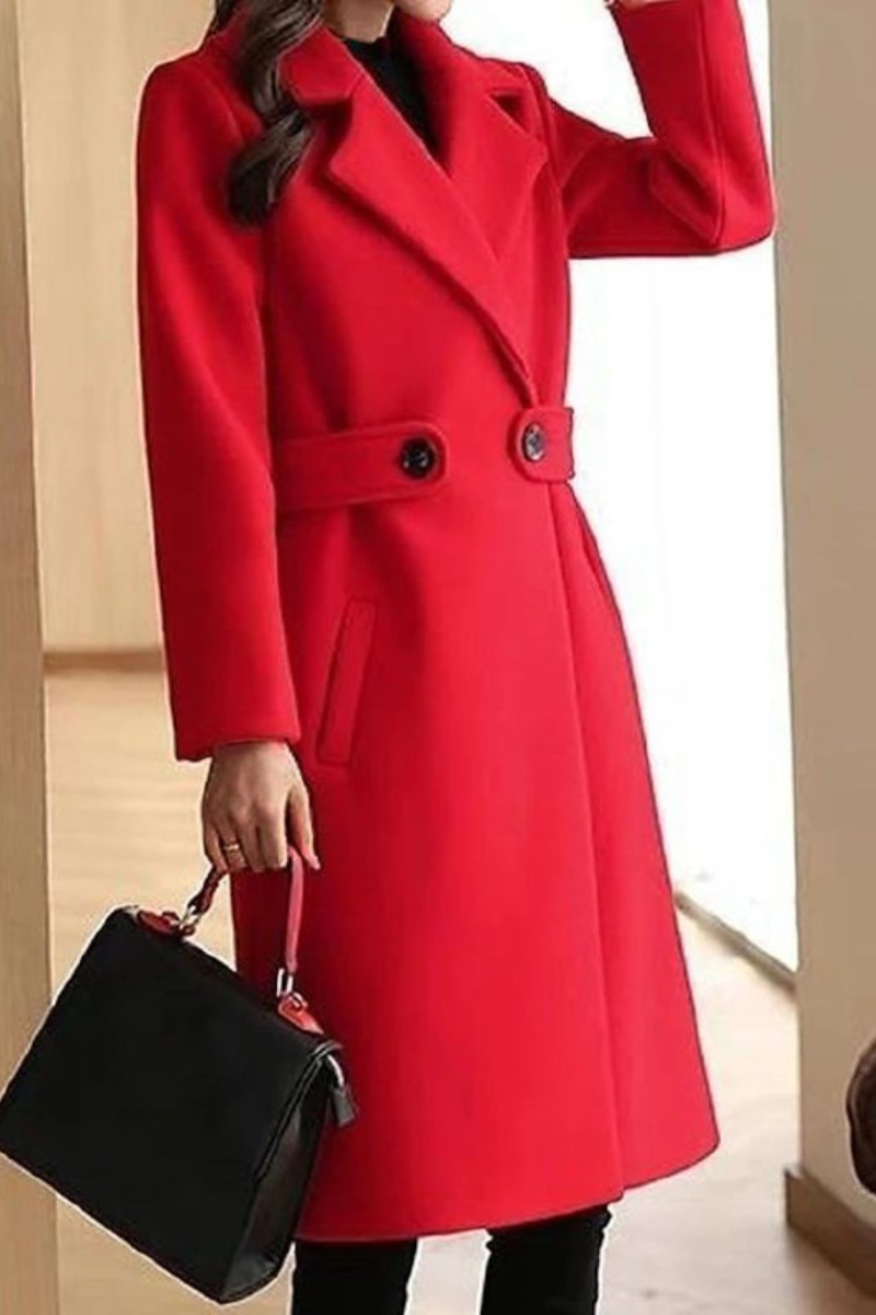 Junea | Damen Lange Trenchcoat | Winter Jacke