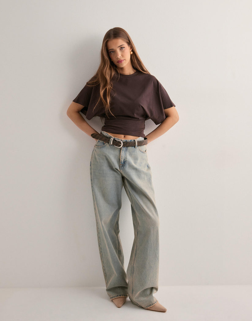 Damen Oversize T-Shirt mit weiten Ärmeln