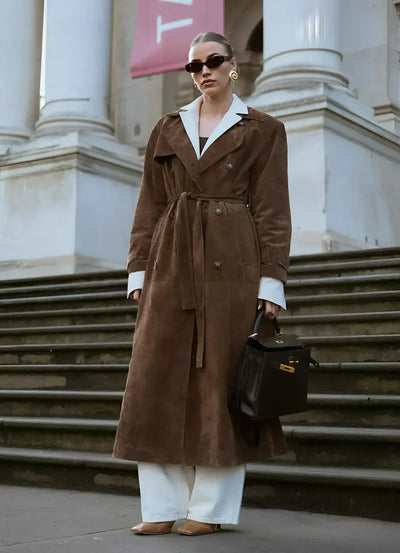 Antonia | Trenchcoat aus Wildleder