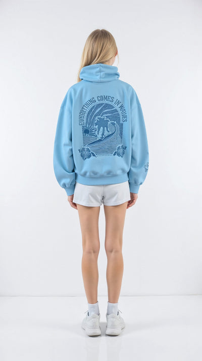 Bequemer bestickter Kapuzenpulli