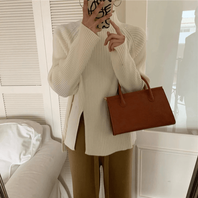 Aella Gerippter Rollkragenpullover