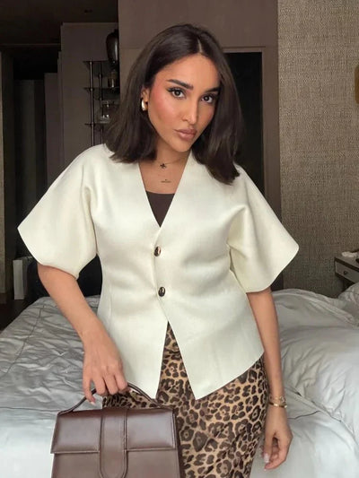 Alba Zweiknopf-Bluse