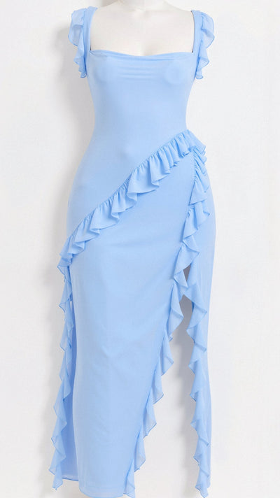 Avery Maxikleid mit Rüschen