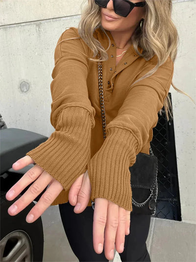 Emmanuelle Hoodie mit Handwärmern