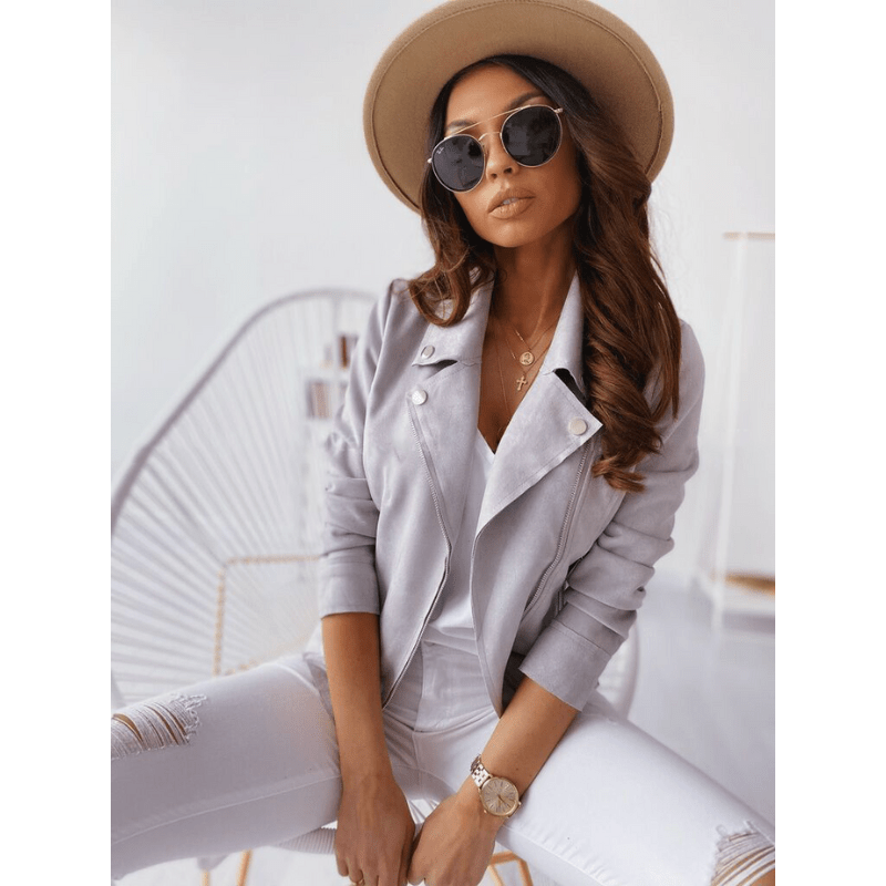 Vintage Bikerjacke – Stylische Übergangsjacke mit Reißverschlussdetails