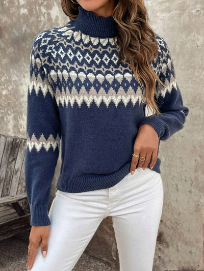 Giyann Jacquard-Strick-Rollkragenpullover