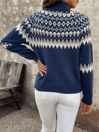 Giyann Jacquard-Strick-Rollkragenpullover