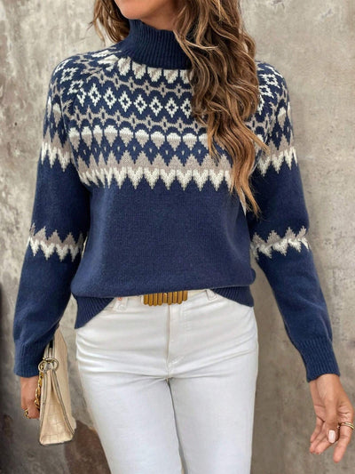 Giyann Jacquard-Strick-Rollkragenpullover