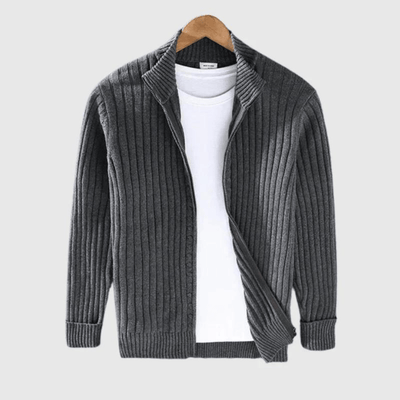 Jericho Gerippte Strickjacke