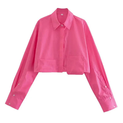 Kaleen Gekürzte Langarmbluse