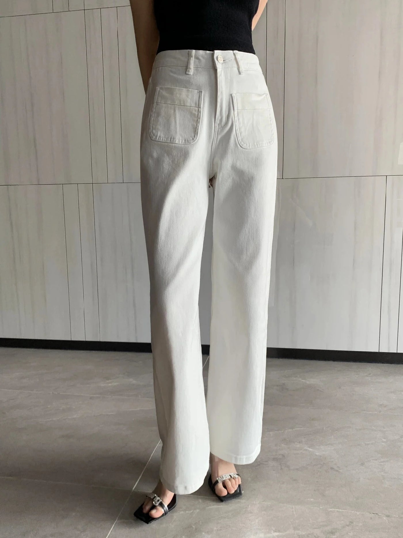 Kiera High-Waisted Jeans mit Weitem Bein