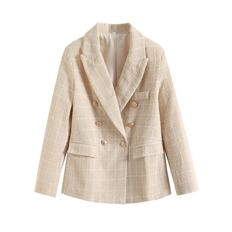 Krizzy Zweireihiger Tweed-Blazer