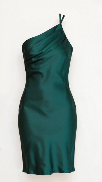 Louise One-Shoulder Midikleid