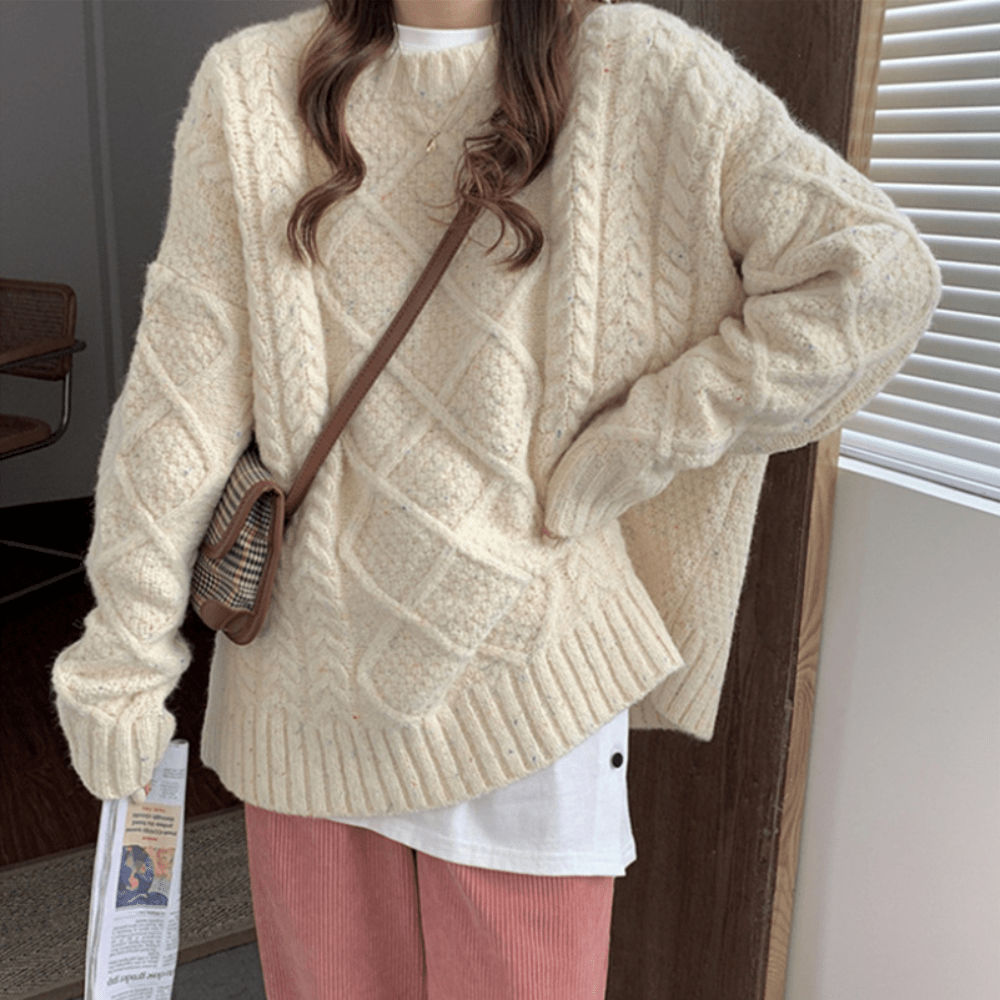 Magnolia Kabelstrickpullover
