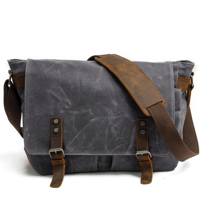 Uriel Vintage-Messenger-Tasche mit Schnallen