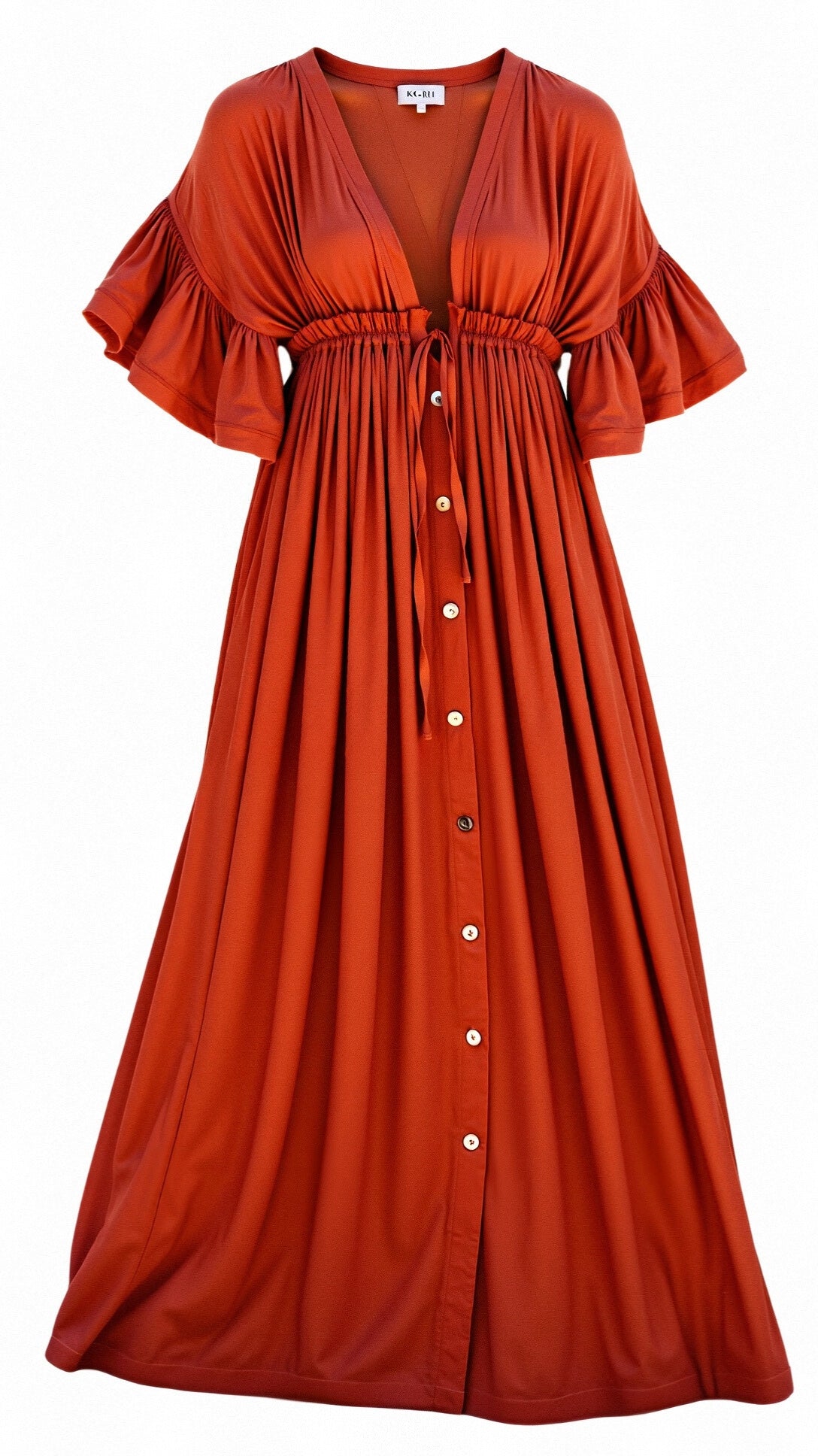 Viktoria Boho V-Ausschnitt Maxikleid