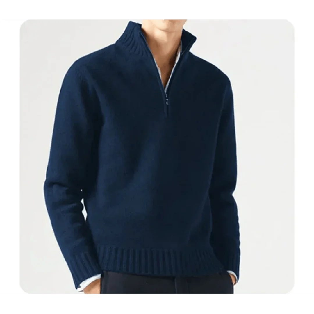 Wade Rollkragenpullover mit Halbem Reißverschluss