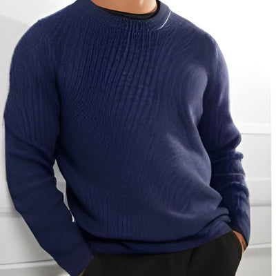 Herren Luxe Stricken Crew Pullover