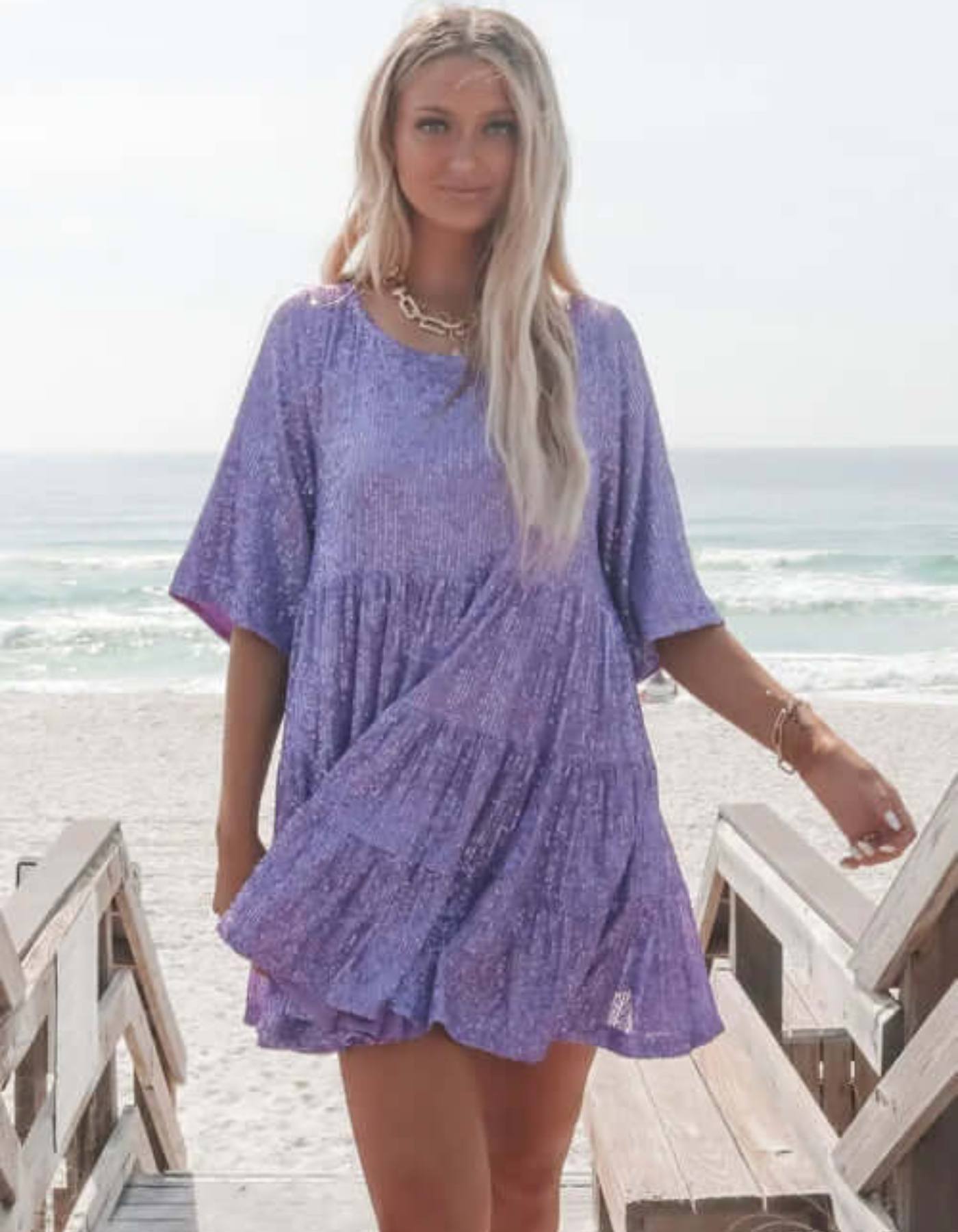 Ruelle | Schwarz Paillettenkleid | Mini