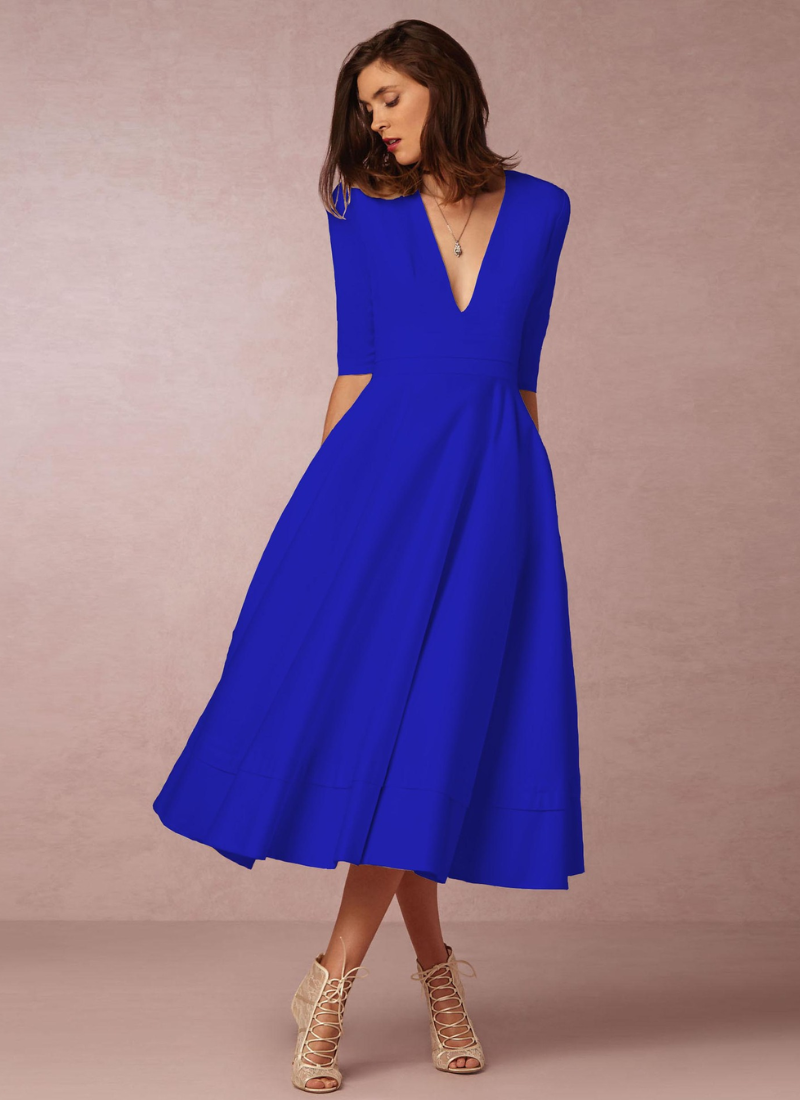 Amie | Partykleid Weiß | Midi
