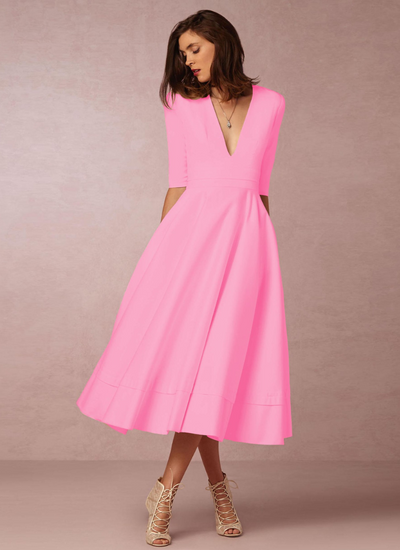 Amie | Partykleid Weiß | Midi