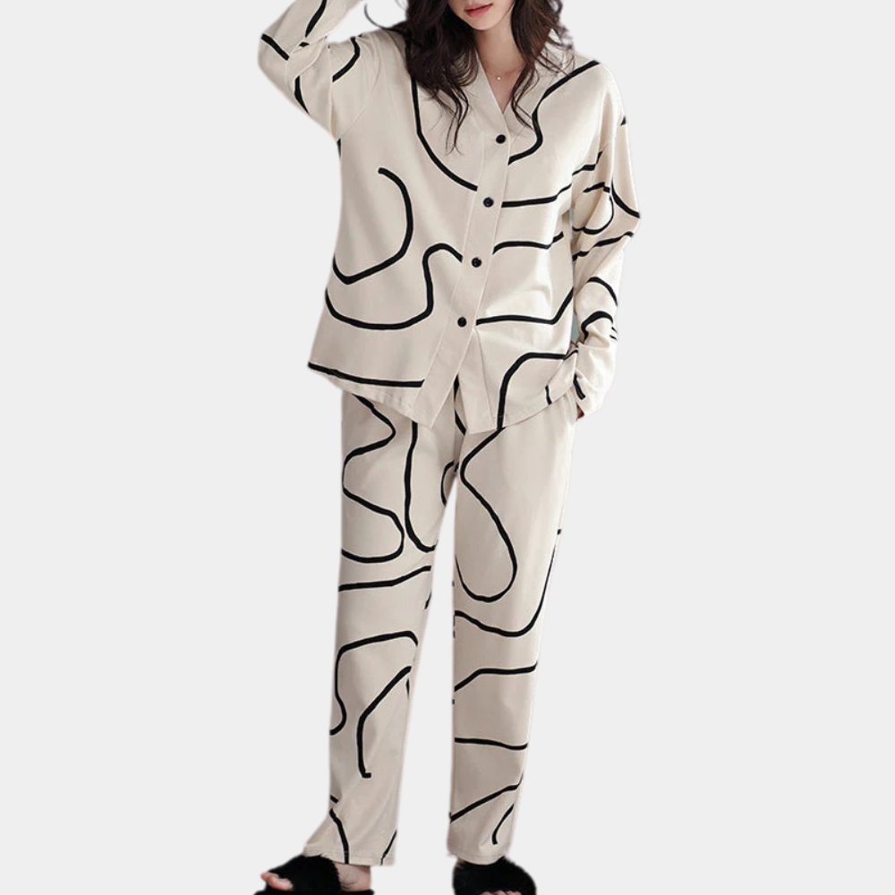 KIMBERLY - Luxuriöses Damen-Pyjama-Set für eine verzauberte Nacht