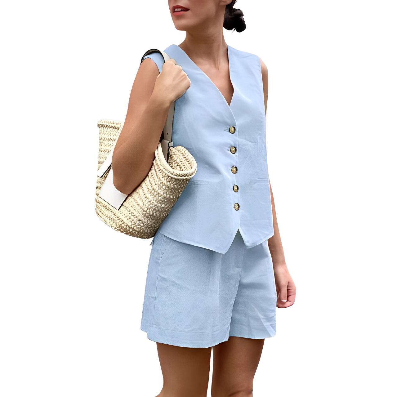 Alva - Elegantes zweiteiliges Set mit Oberteil und Shorts