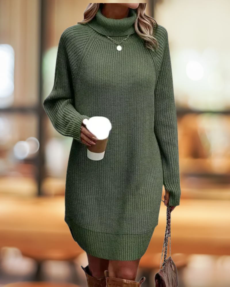 Madeleine | Rollkragen Strickkleid | Mini