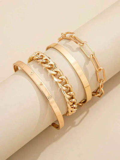 Elan Mercer Gold Armband Set