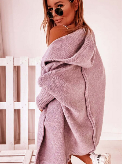 Tiara | Damen Schwarz Strickjacke | mit Kapuze