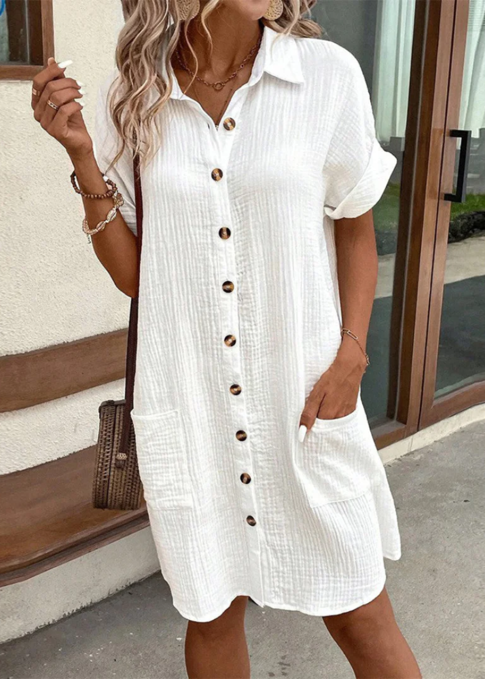 Aurora | Schwarzes Shirtkleid | Mini