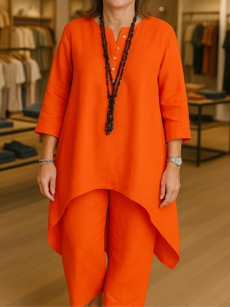 Luftiges Leinen-Outfit – Für Frauen, die sich frei und schön fühlen wollen