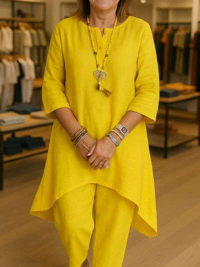 Luftiges Leinen-Outfit – Für Frauen, die sich frei und schön fühlen wollen