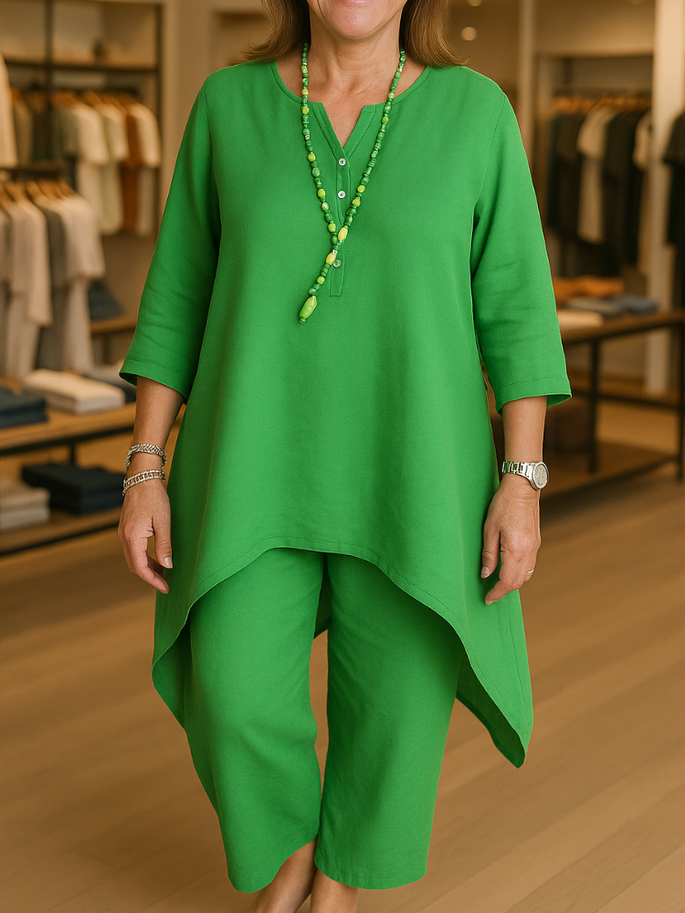 Luftiges Leinen-Outfit – Für Frauen, die sich frei und schön fühlen wollen