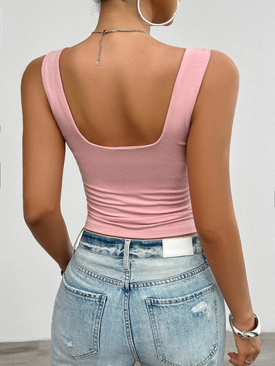 Damen Tanktop Baumwolle Slim Fit mit Twist-Detail – sommerlich und lässig