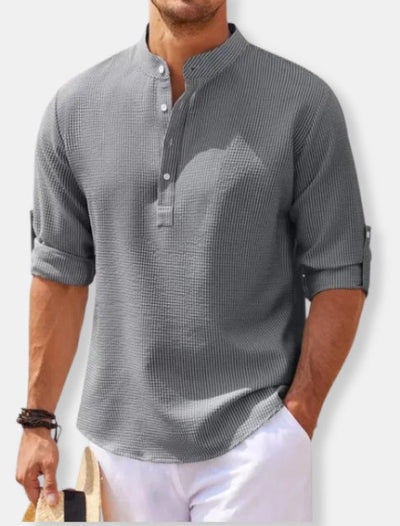 Herren Sommershirt Mit Halbem Reißverschluss | Rundhals