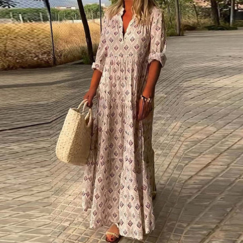 Lindsy | Sommer Boho Kleid | Maxi