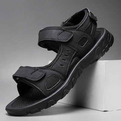 Alfonso | Herren Sommer Sandalen | Schwarze