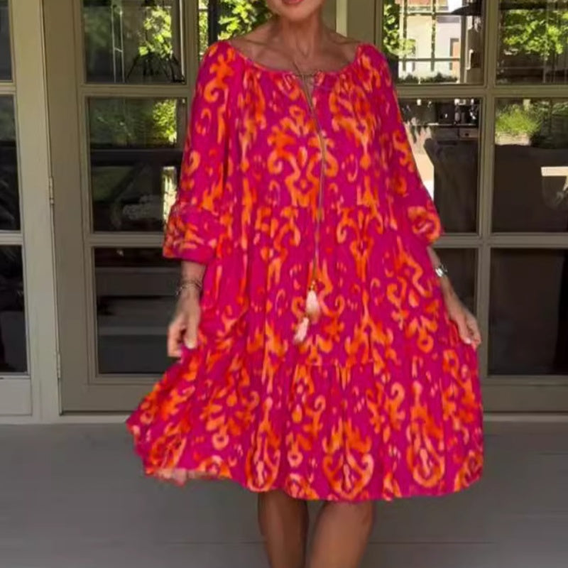 Toula - Elegantes Midikleid In Lockerer Passform