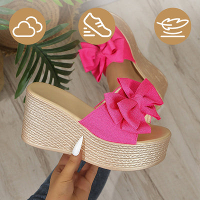 Sloane – Bequeme Hausschuhe Mit Schleife Und Dicker Sohle