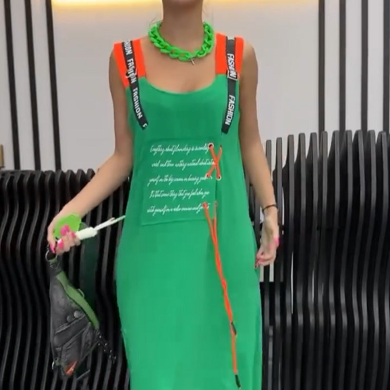 Wafia – Lässiges Armelloses Kleid Mit Drucken